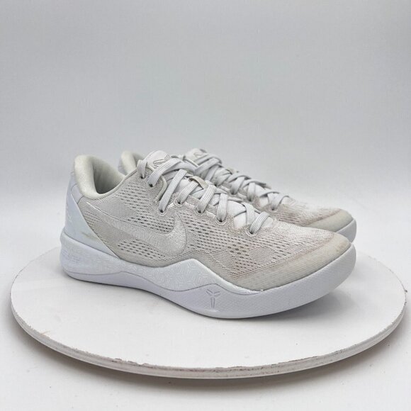Nike Zoom Kobe 8 Men 4 Women 5.5 Fj9364-100 Triple White Knit Low Training Shoe - Picture 5 of 15